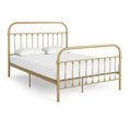 Lit double en acier doré 166 × 208 × 112 cm pour matelas 160 × 200 cm